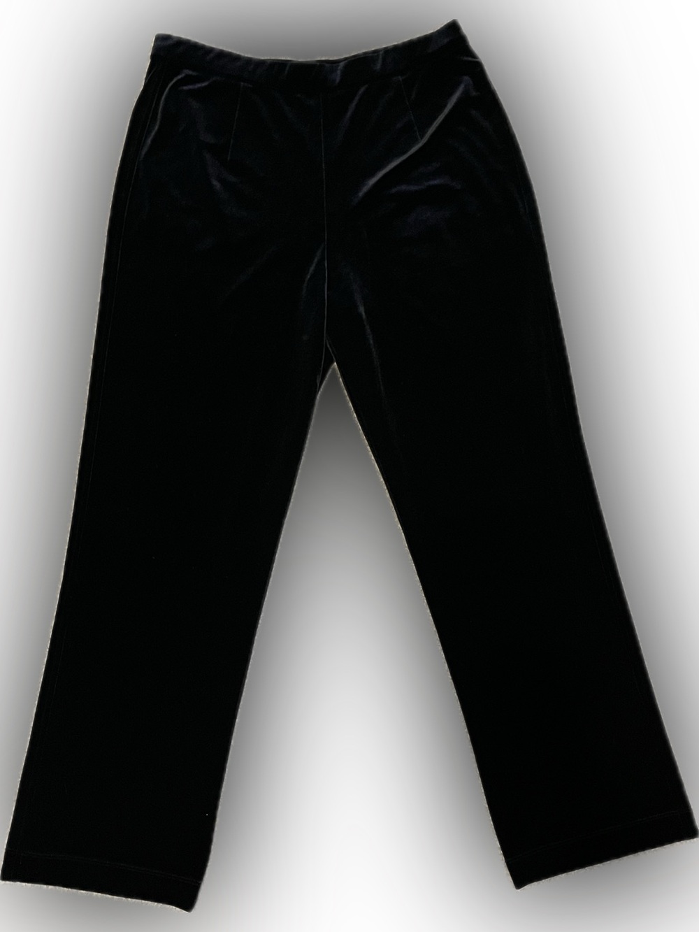 Chico’s Black Velvet Pull-On Pants size XL